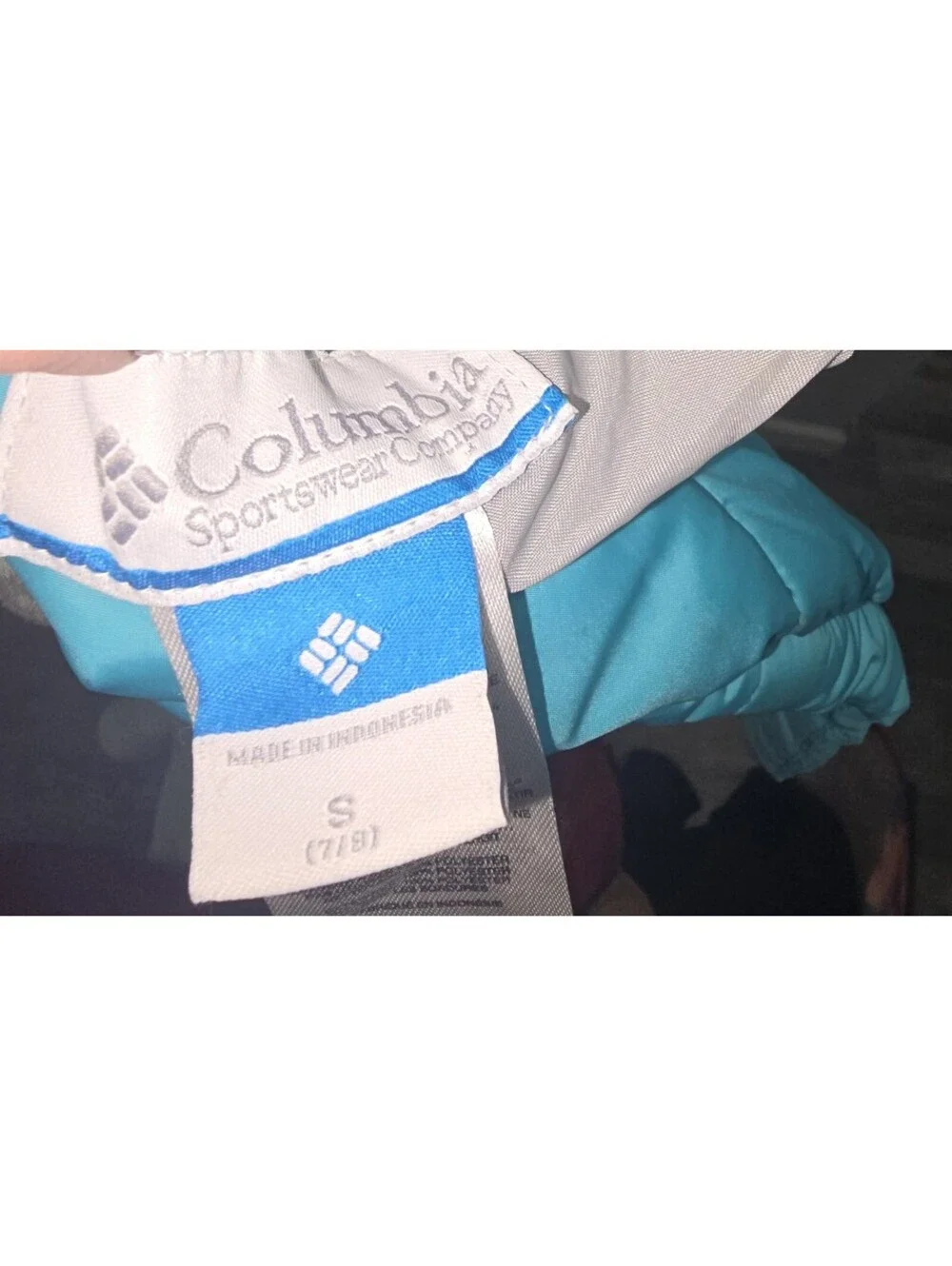 Columbia reversible jacket Kids Size Small Turquoise Aqua Hi-Pile Fleece Winter